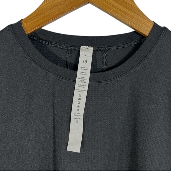 Lululemon Abrasion-Resistant Training Long Sleeve Shirt size 6 in Graphite Grey - Picture 4 of 6
